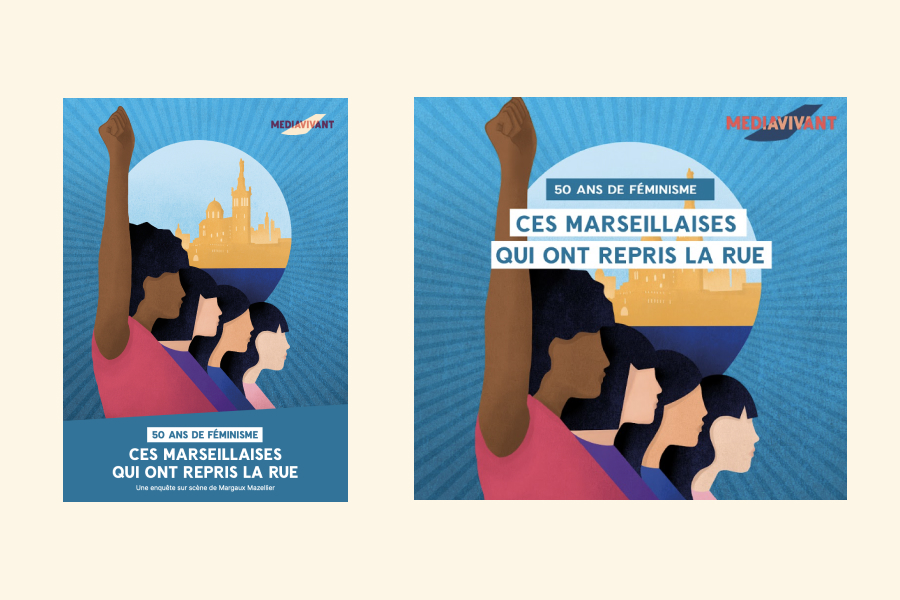 "Ces Marseillaises qui ont repris la rue" est l'affiche qu'a préféré réaliser Julia Borel. Crédit: Mediavivant