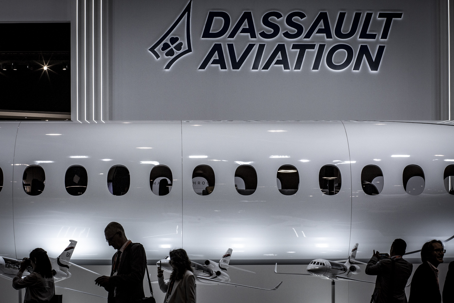 Stand de Dassault Aviation, l'un des plus grands fabricants de véhicules d'affaires pour l'aviation, au salon EBACE 2024, Genève, Suisse. 28.05.2024 ©Alberto Campi | Wereport